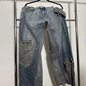 Men's Relaxed Fit Patchwork Jeans